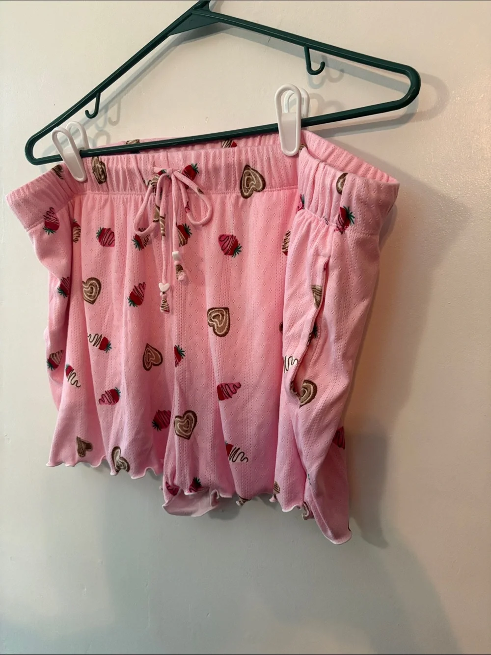 NWT:  Pink Heart & Strawberry Short Pajama Set